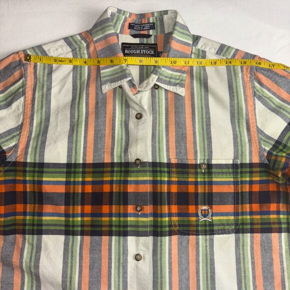 Rough Stock by Panhandle Slim Multicolor Striped Western Shirt - Size M - Picture 3 of 14